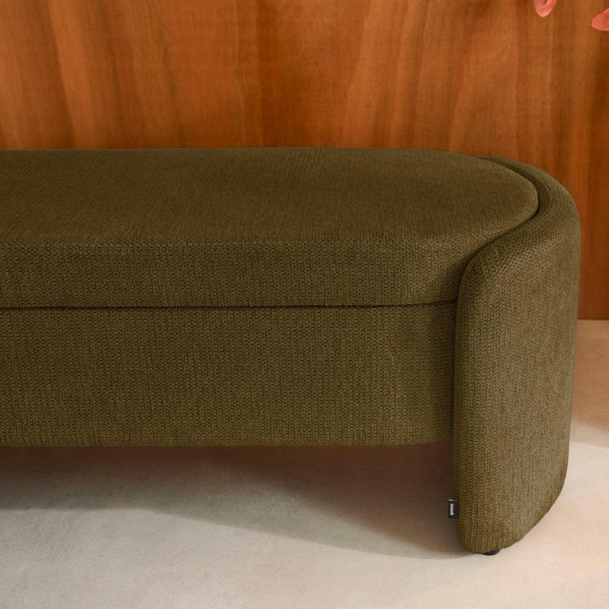 Banc coffre, bout de lit contemporain tissu KALO