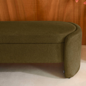 Banc coffre, bout de lit contemporain tissu KALO