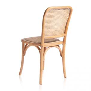 Pack 2 sillas de comedor Toscana Rattan - Claro