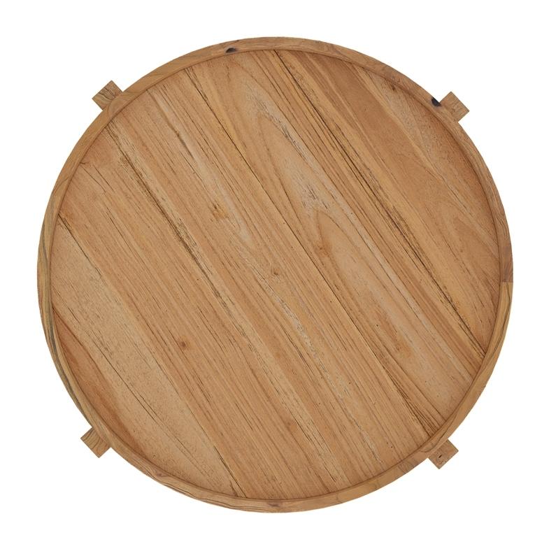 Table basse Kouma D70 cm en bois de teck recyclé