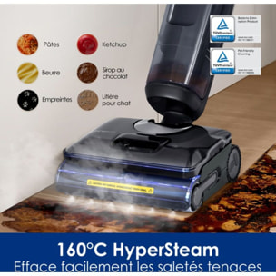 Aspirateur laveur TINECO Floor One S7 Steam inclinable à plat avec fonction vapeur