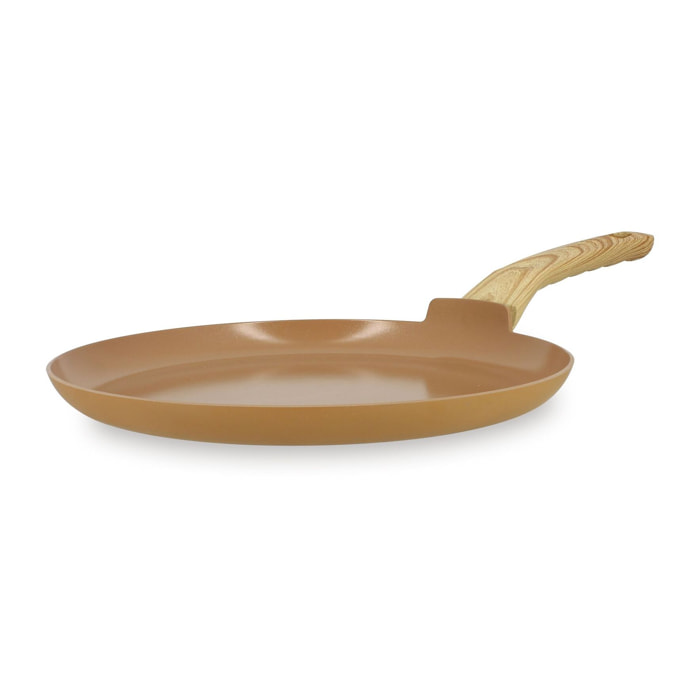 Crêpière en revêtement céramique 26cm noisette - tous feux COLORAMA