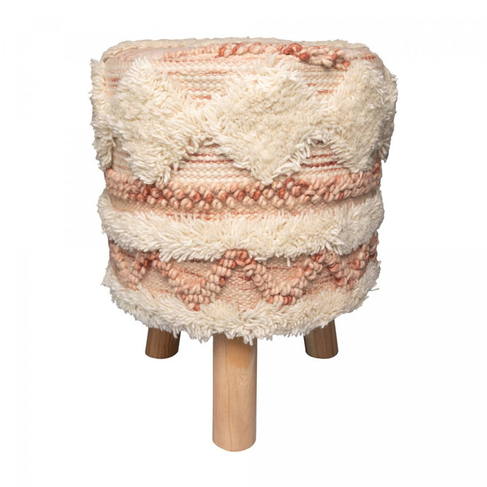 Tabouret NEHU Partiellement fabriqué à la main en Laine