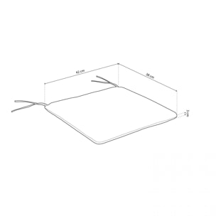 Cojín reversible de silla Taupe - Beige