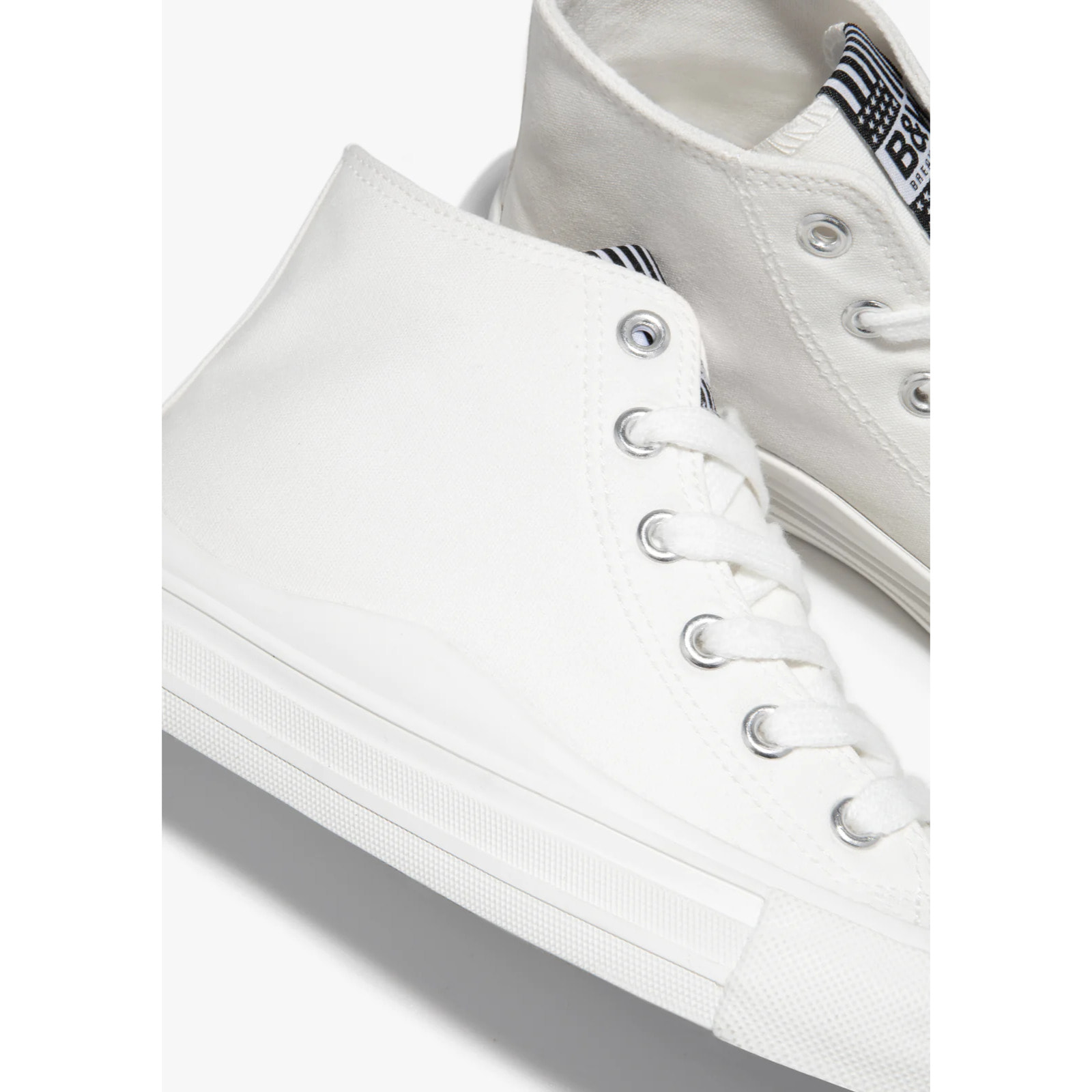 Zapatillas Altas Lona Blanca B&W