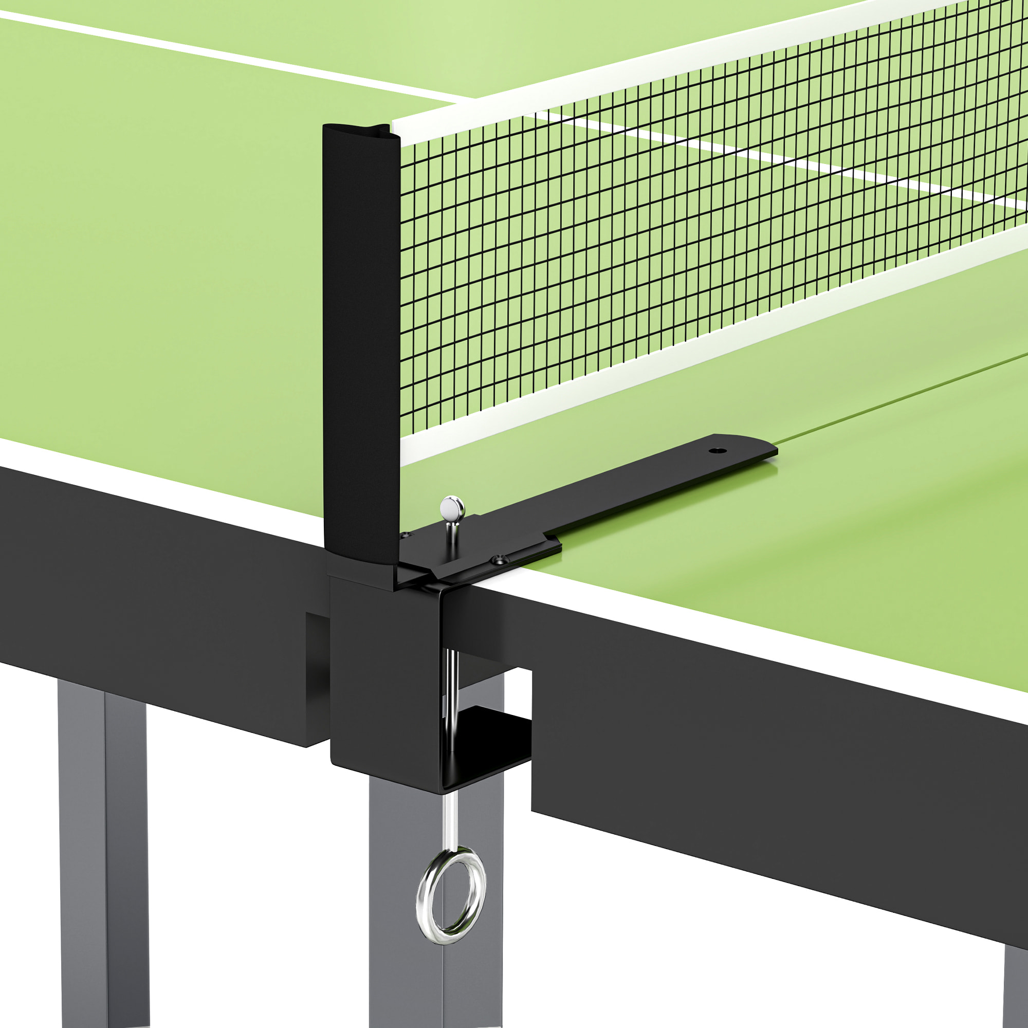 Mesa de Ping-Pong Plegable, 182x91cm, Fácil de Transportar, Resistente a la Intemperie, Estable, Mesa de Tenis con Red y Marco de Acero, para Interior y Exterior, Verde