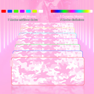 Alfombrilla Gaming Onikuma con luces LED RGB. Tamaño 79x30cm.