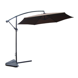 Parasol déporté Ø 3m chocolat FREY