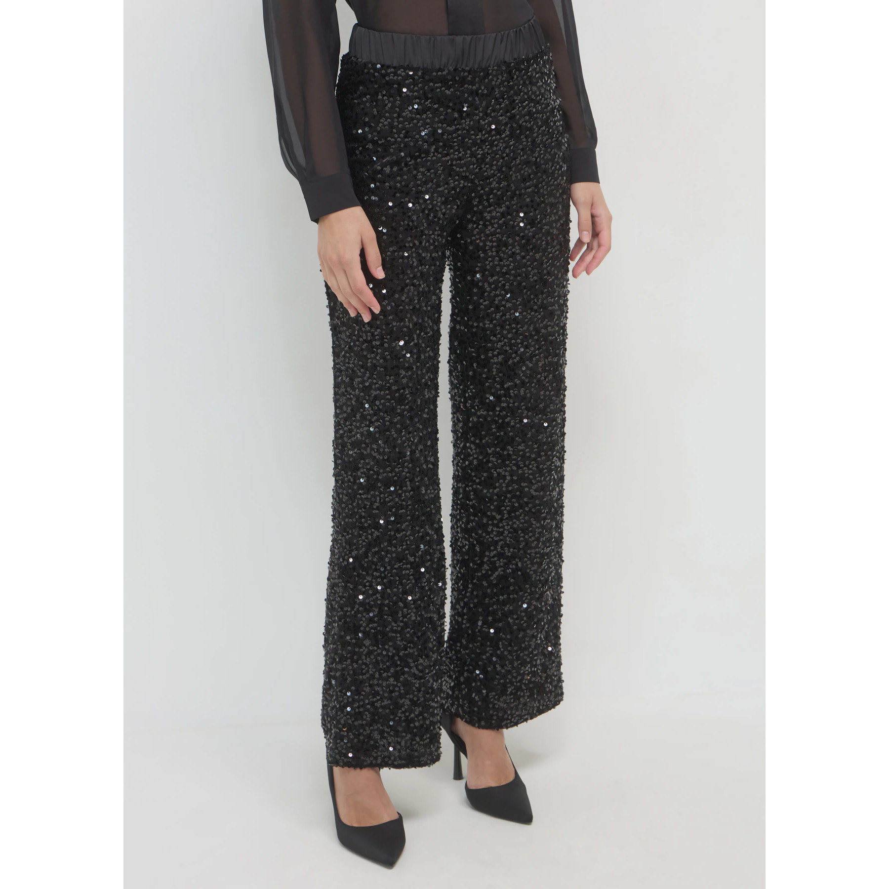 Pantalone palazzo paillettes