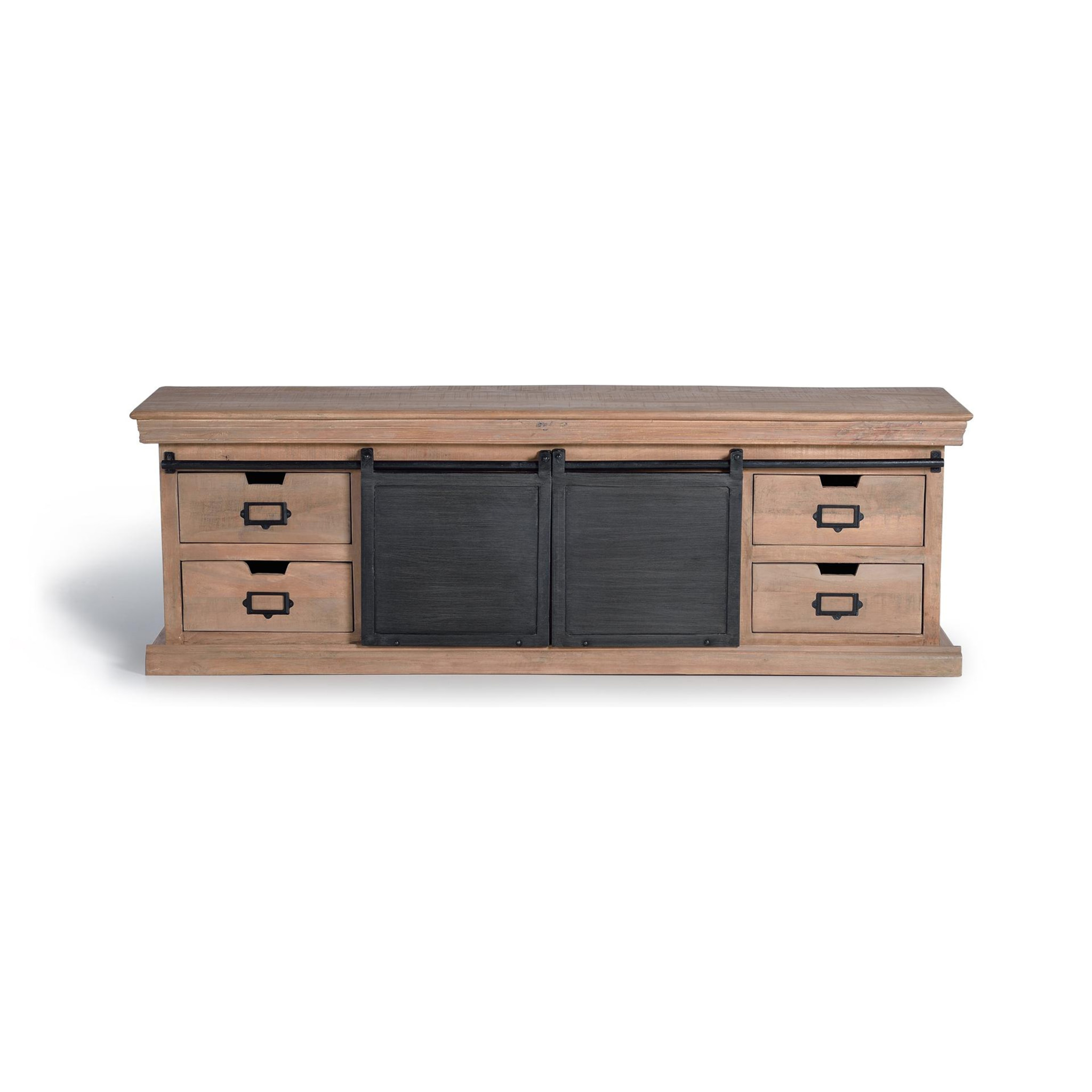Mueble TV de Madera de Mango 170 Cm Estilo Industrial Moderno