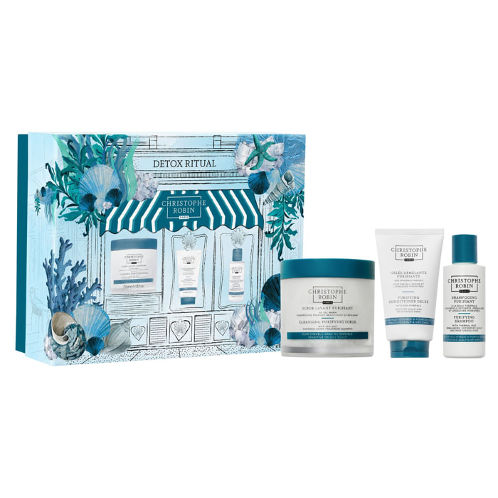 Le rituel détox - Coffret Scrub Lavant Purifiant au Sel Marin 250ml + 2 Produits