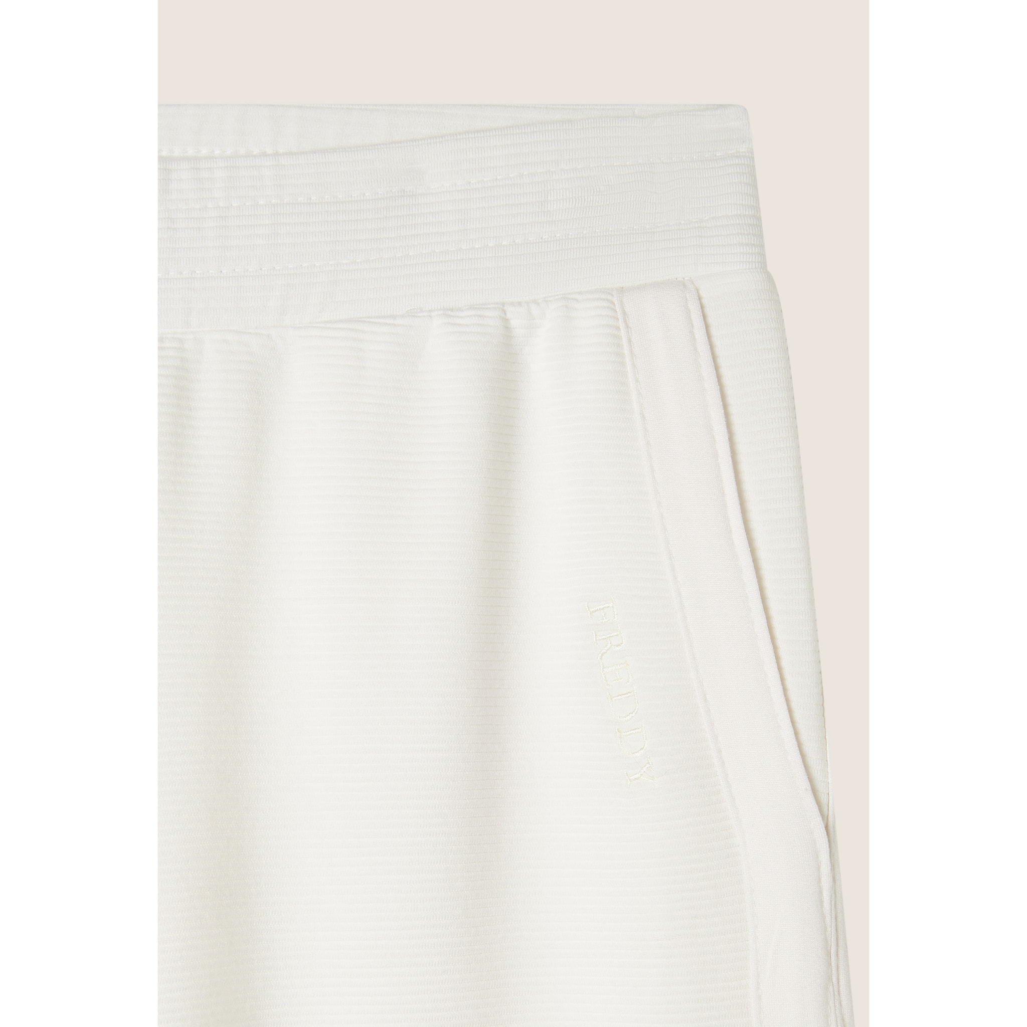 Pantaloni wide leg in felpa di viscosa a costine