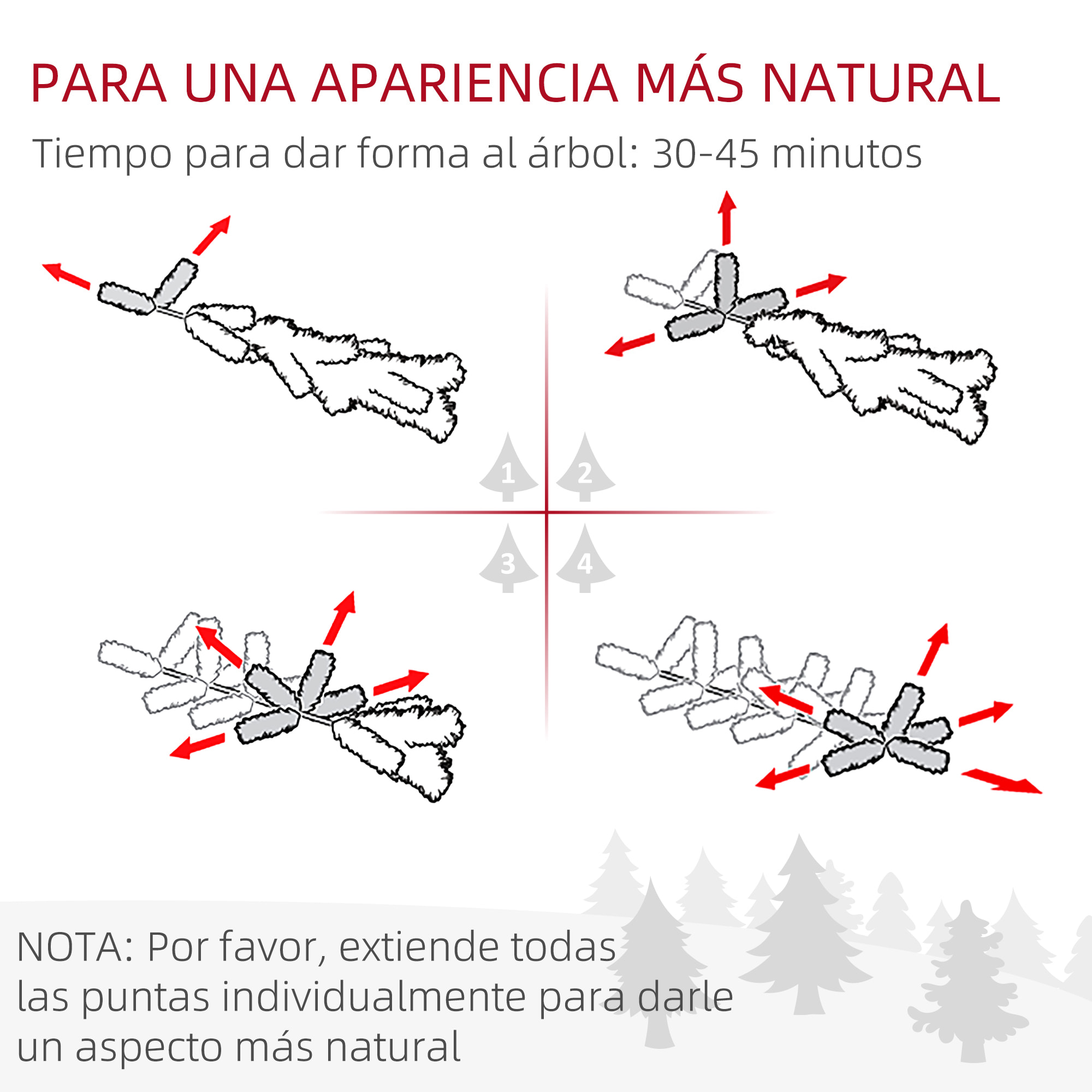 árbol de Navidad con 1492 Ramas de PVC Metal PE 180cm Verde