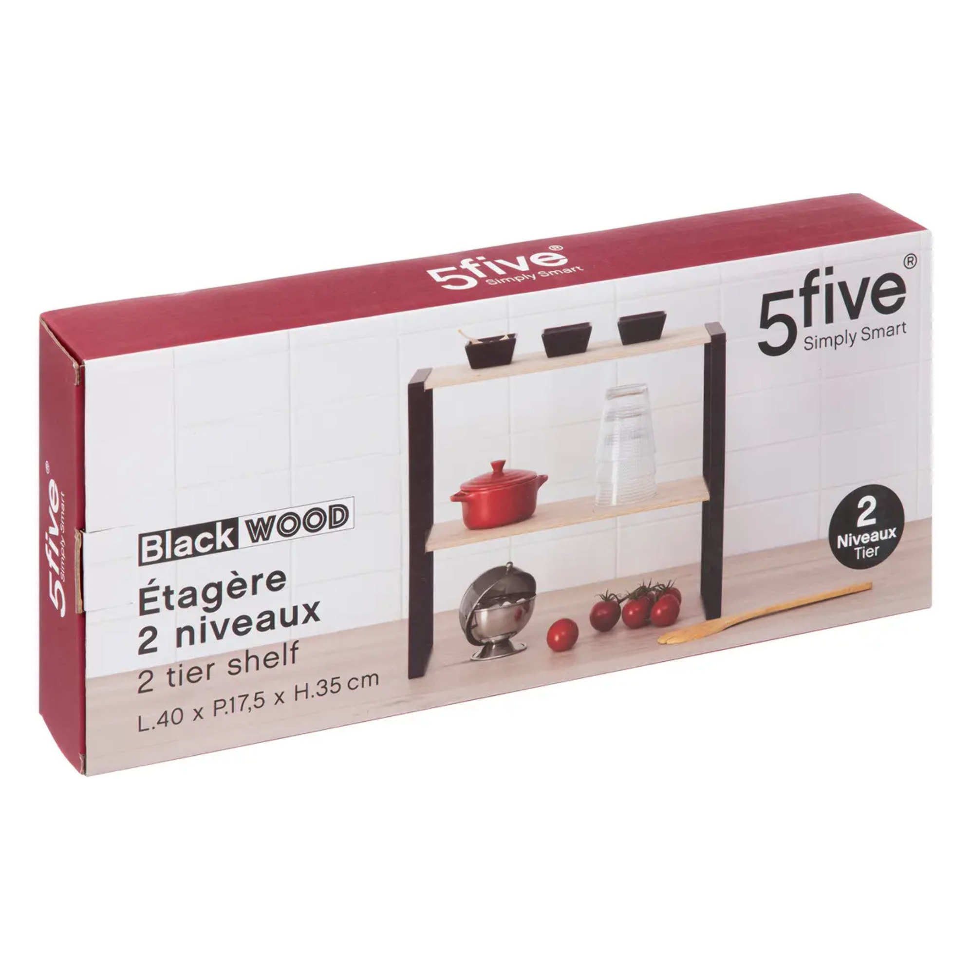 Étagère 2 niveaux 40x35cm "Blackwood"