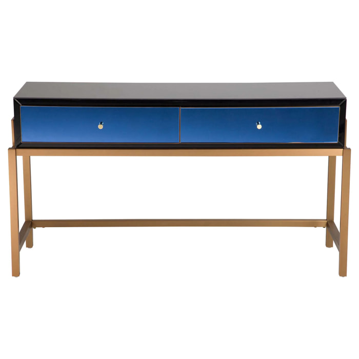 Consola Espejo Acero Inoxidable Prestine 140x42x73 Cm