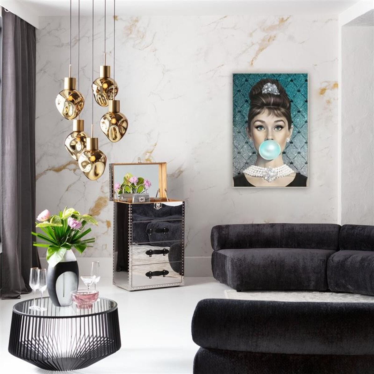 Tableau Frame diva chewing-gum 80x120cm Kare Design