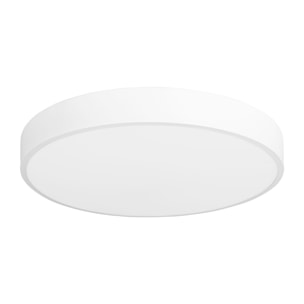 FORLIGHT Stac - Plafón de Techo LED 40cm para Exterior con Luz Neutra 4000K de Acero en Color Blanco