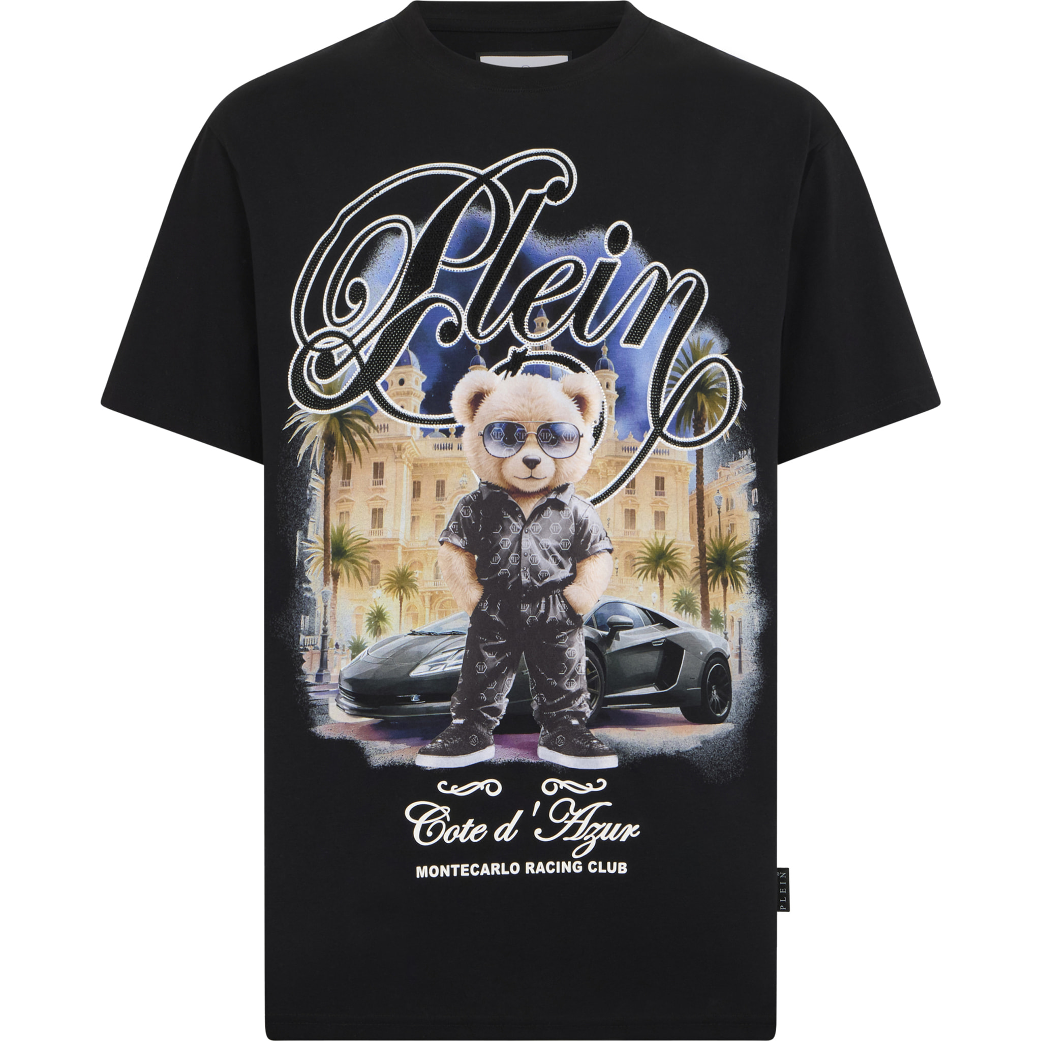PHILIPP PLEIN Round Neck T-Shirt Teddy Racing