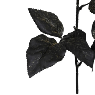 Branche Rose noir et doré H65cm