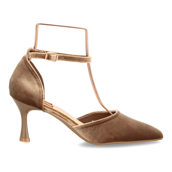 Zapato elegante con tiras aterciopelado