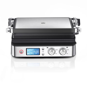 Grille-viande BRAUN CG9040 inox 2 zones e cuisson plaques movibles à poser, 37x23 cm