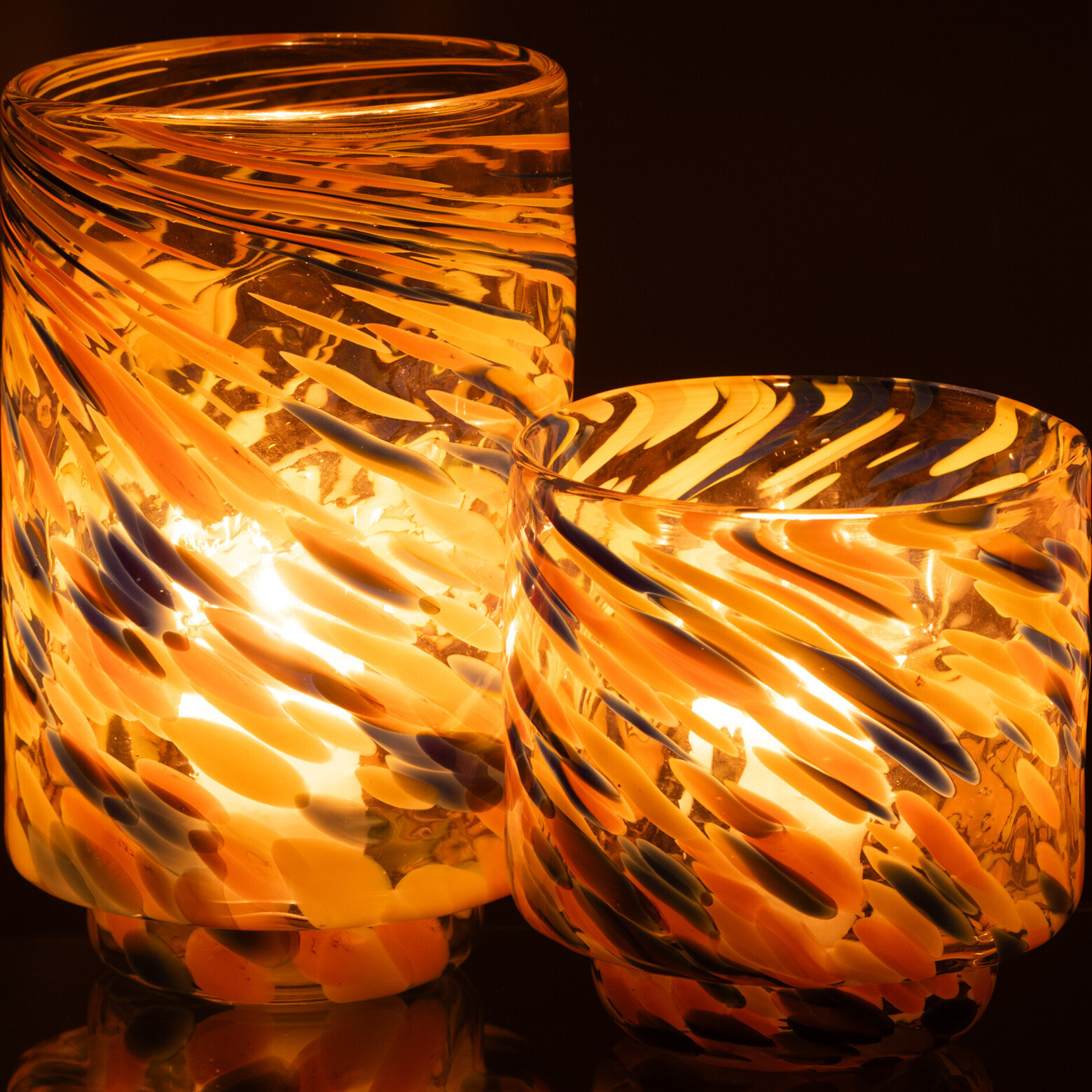 J-Line vase Arun - verre - mix - large - Ø 15 cm