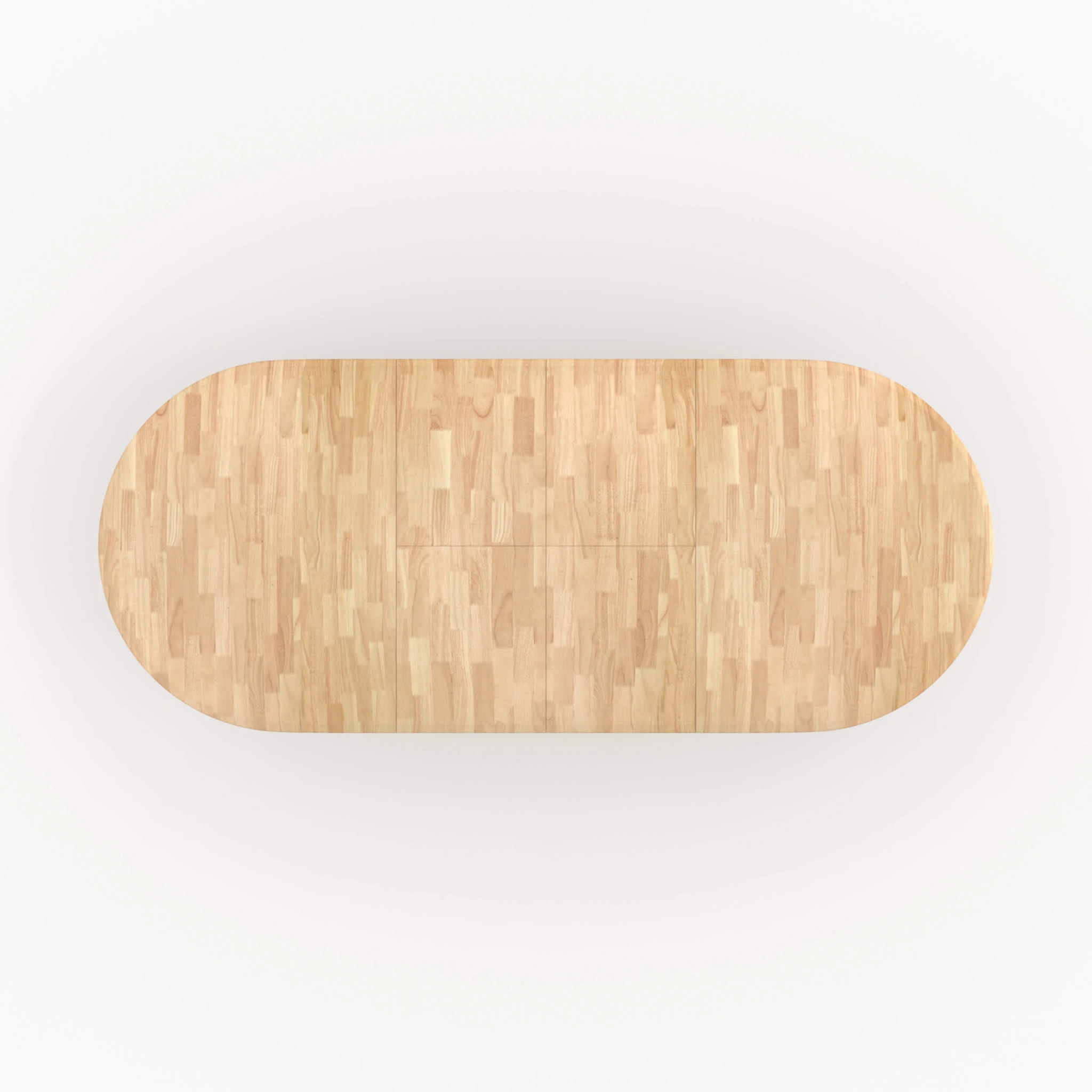 Table extensible en bois d'hévéa massif clair 6 à 10 personnes - Oli