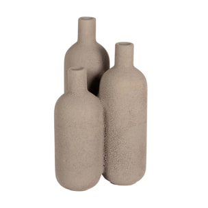 Florero Ceramica Gris 16x16x29 Cm