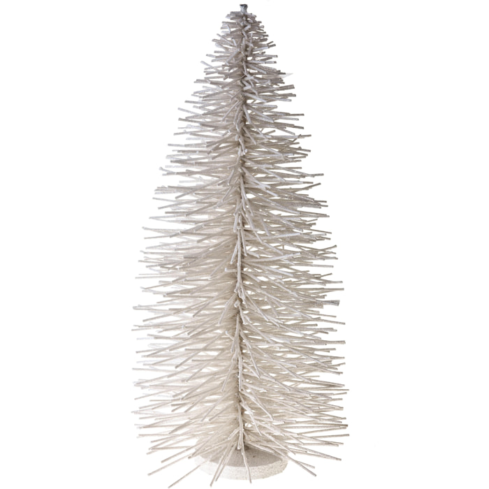 Albero artificiale con Glitter Pvc - Pezzi 1 - Colore Bianco - 17x35Hx17cm - Bianchi Dino