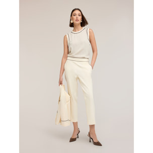 Motivi - Top de rayas The Tailoring Lab - Blanco