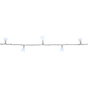 Guirlande lumineuse boules d'extérieur 7,5 m 100 LED blanc froid 13 fonctions sur secteur