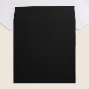 T-shirt colour block con inserto logato