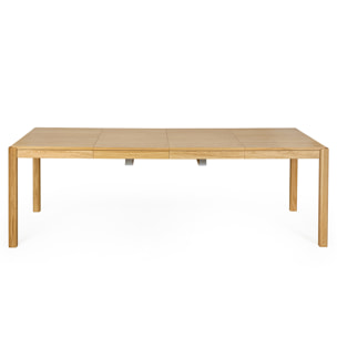 Table à manger extensible rallonges intégrées en bois clair chêne rectangulaire L125-238 cm AGALI