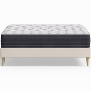 Pack lit en velours + Matelas mémoire de forme - DINA & MEMO HR