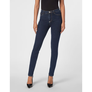 PHILIPP PLEIN Jegging a vita alta HEXAGON
