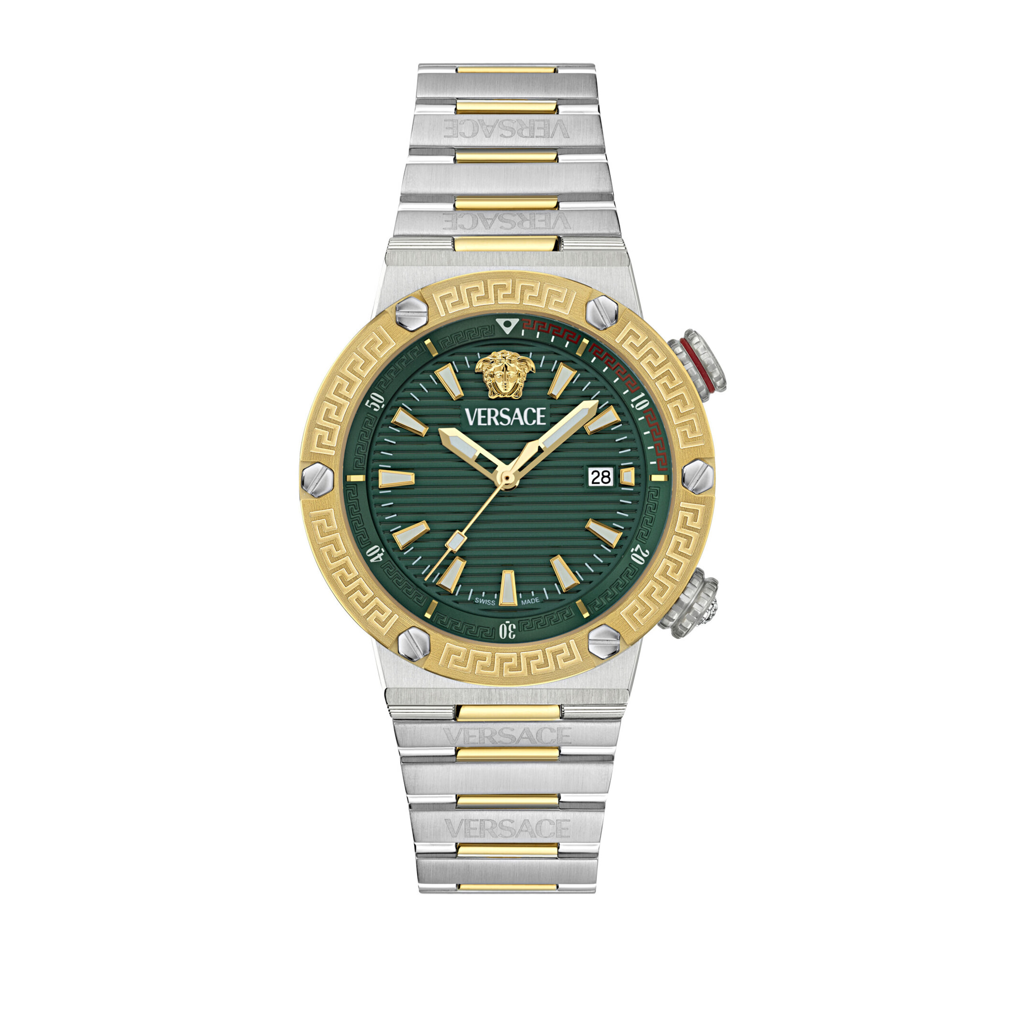 Versace Reloj Analógico De Cuarzo Greca Logo Diver (Wc-8G)