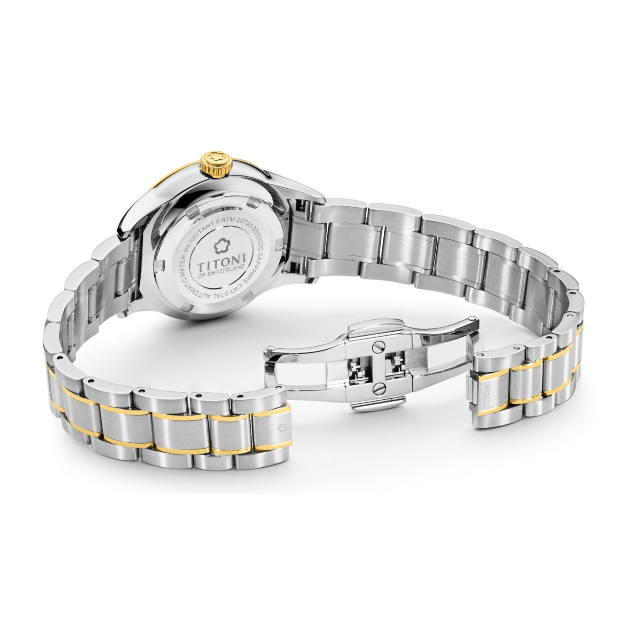 Reloj Titoni 23733SY-583 Mujer Analogico Automatico con Correa de Acero inoxidable