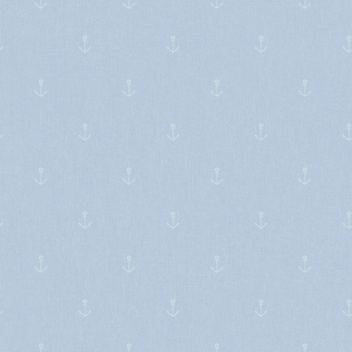 Papier peint enfant ancres marines bleu ciel