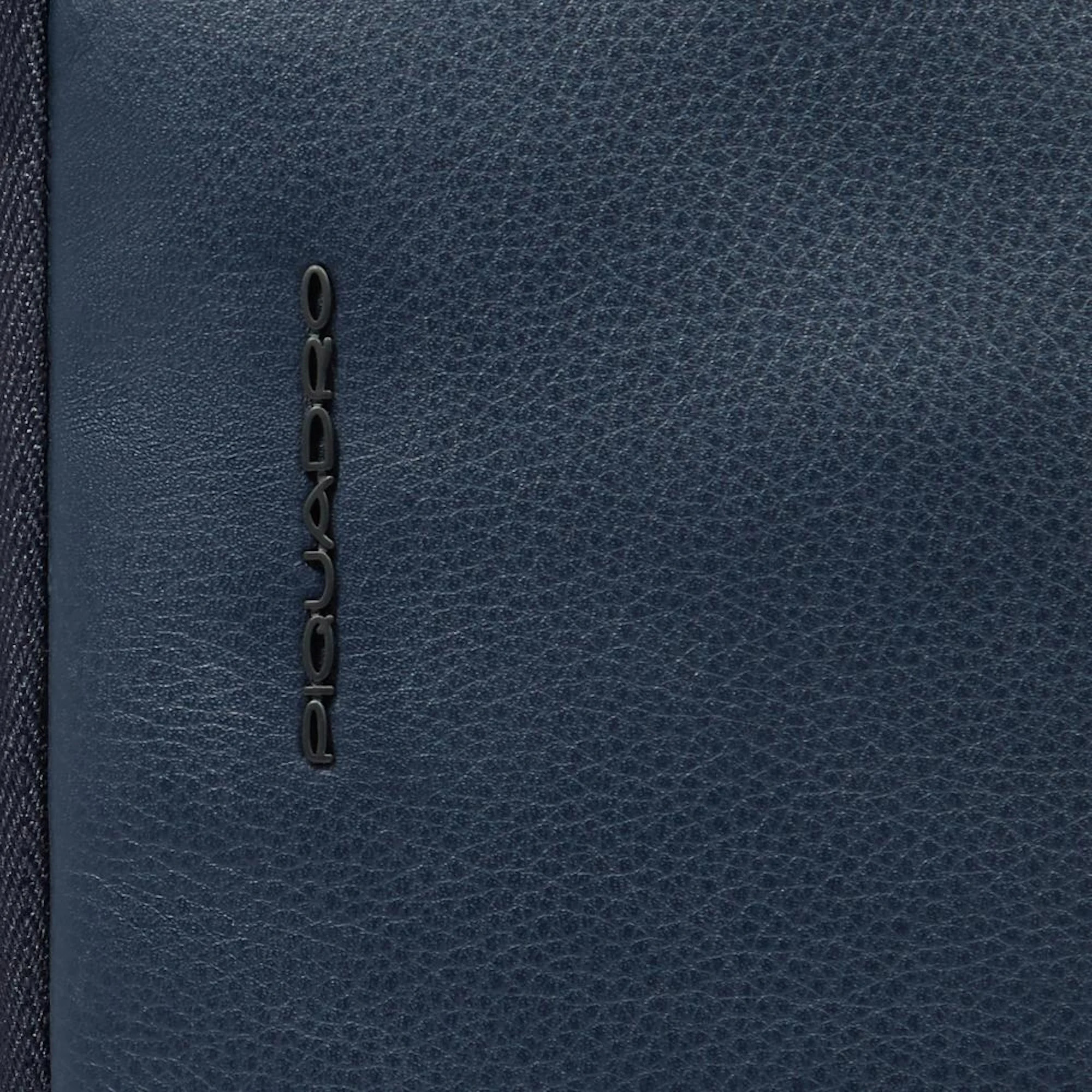 Piquadro Porta telefono da collo in pelle con porta carte di credito, schermato con protezione RFID