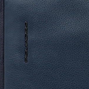 Piquadro Porta telefono da collo in pelle con porta carte di credito, schermato con protezione RFID