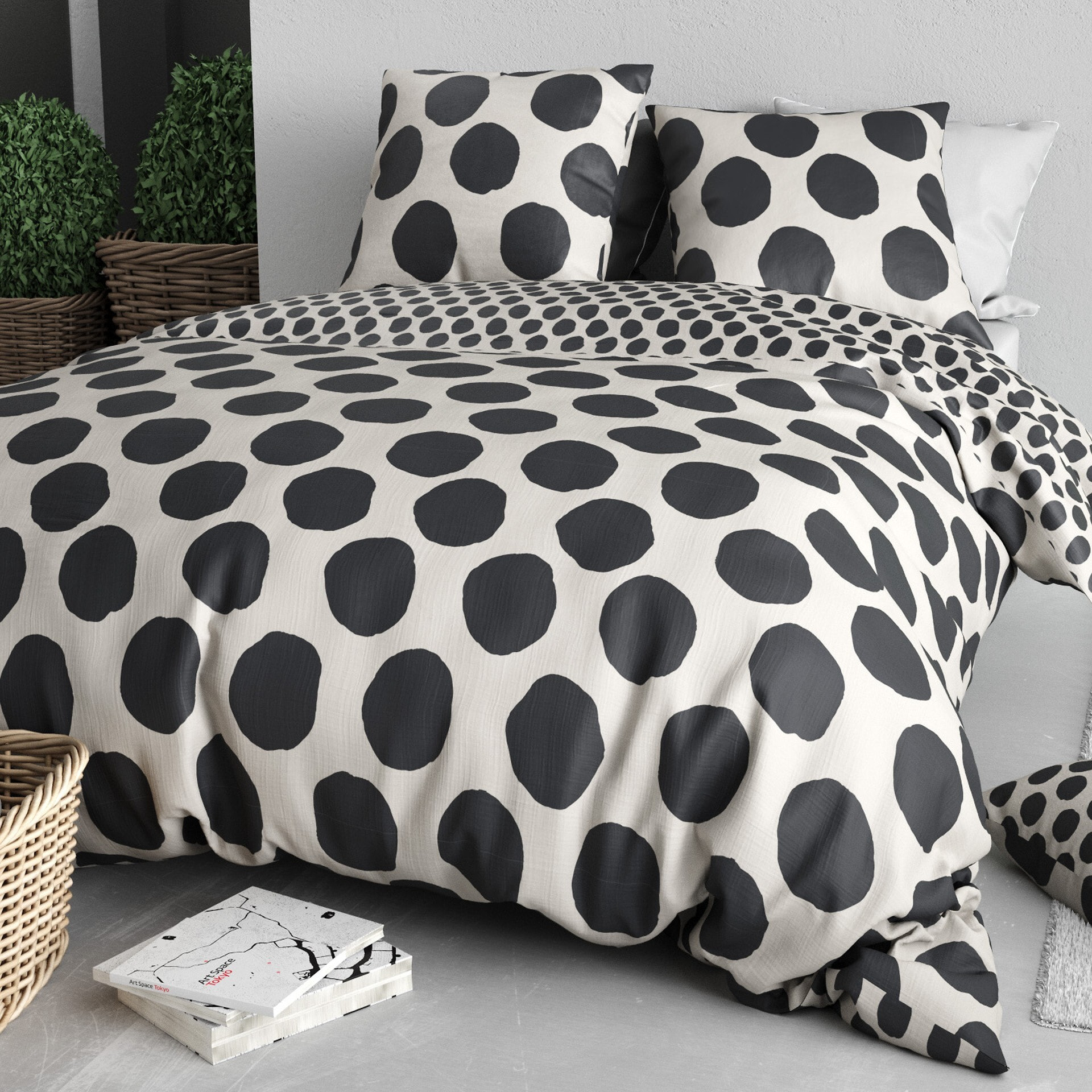 Parure Housse De Couette 3pcs 100% Coton 57 Fils NICO