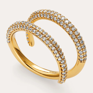 Anello Doble Scarlett Placcato Oro