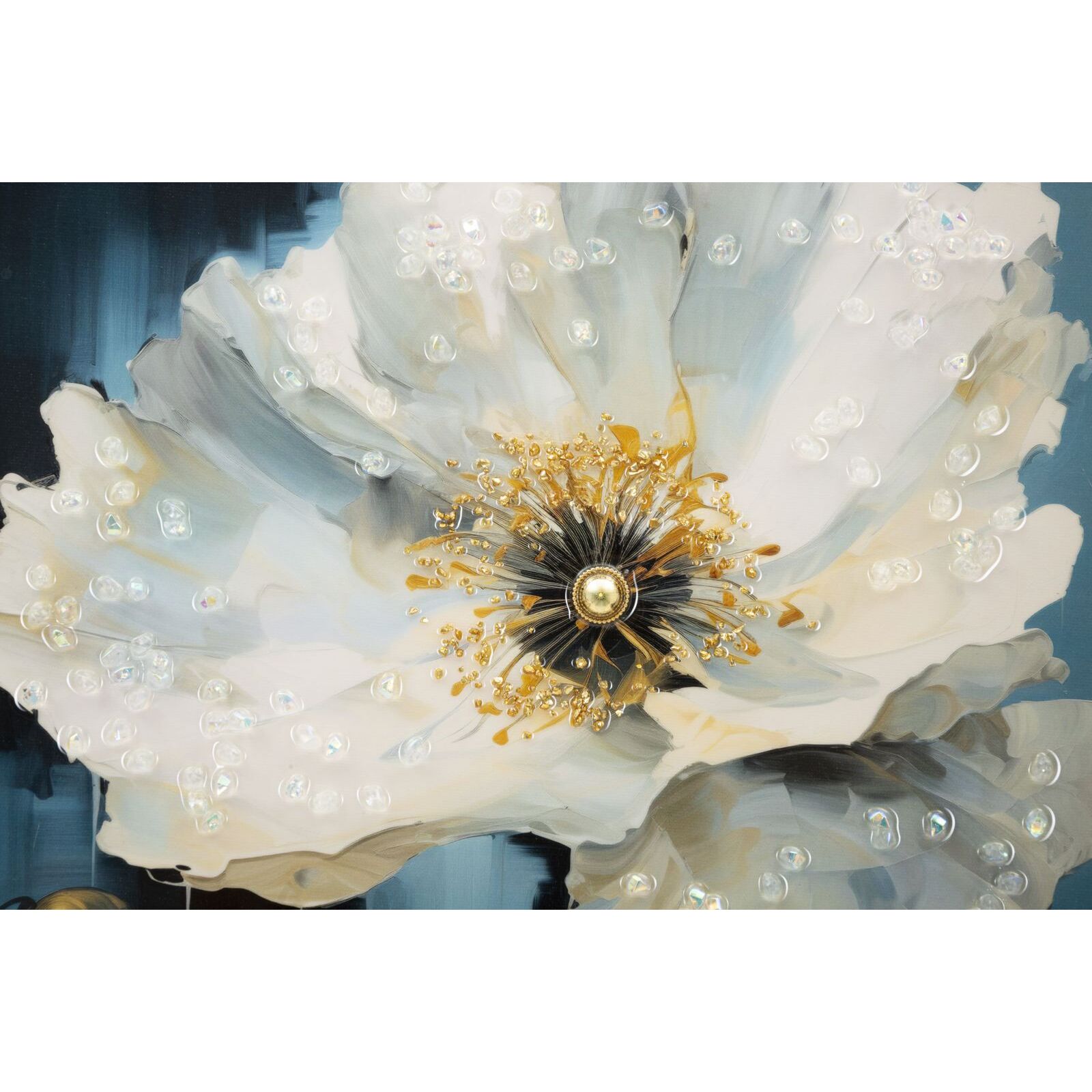 DIPINTO SU TELA LACCATO BLUEY C/CORNICE CM 42X3,5X62