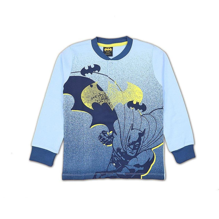 Batman Pigiama Lungo Autunno Inverno Blu Lui Batman Blu