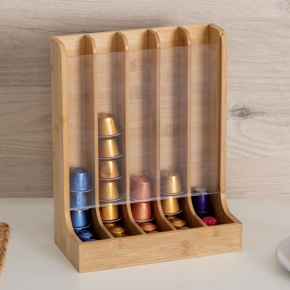 Porte-capsules en bambou