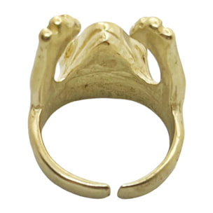 Anillo "abrazo de rana" en dorado. Talla 15