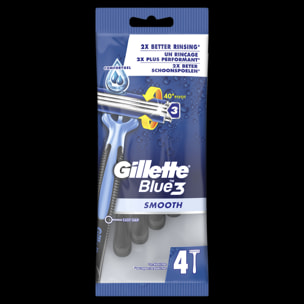 Pack de 20 Gillette Blue3 Rasoirs Jetables, 4 Rasoirs