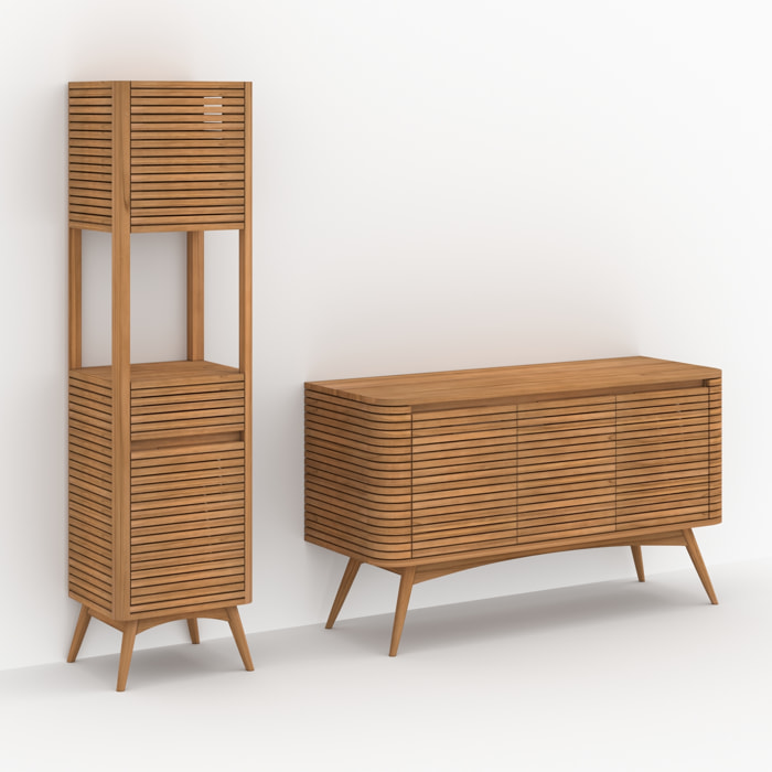 Ensemble de salle de bain en bois de teck 140 cm - Auguste