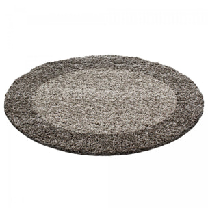 Tapis poils longs shaggy tissé motif simple NIVA