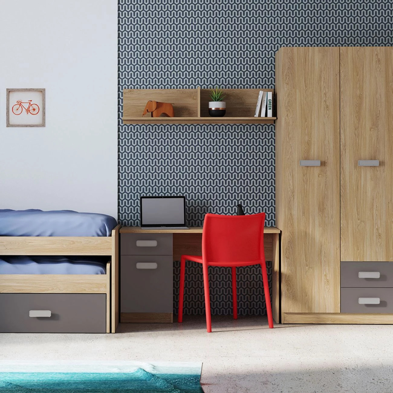 Mesa de estudio Play Tofe - Gris Grafito